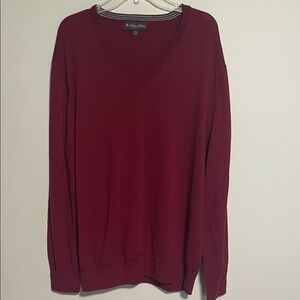 Brooks Brothers Merino Wool Deep Red Sweater Size XXL